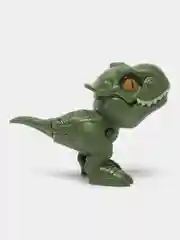 Тёмно-зелёный динозавр T-Rex в яйце, с подвижной челюстью и конечностями