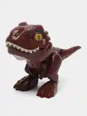 Тёмно-коричневый динозавр T-Rex в яйце, с подвижной челюстью и конечностями
