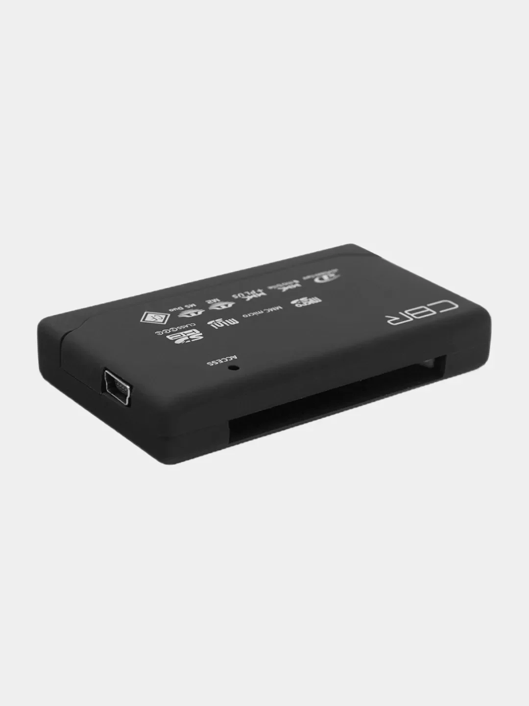 Черный картридер внешний USB 2.0 CBR CR-455, All-in-one, SDHC, для чтения/записи карт памяти
