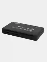 Черный картридер внешний USB 2.0 CBR CR-455, All-in-one, SDHC, для чтения/записи карт памяти