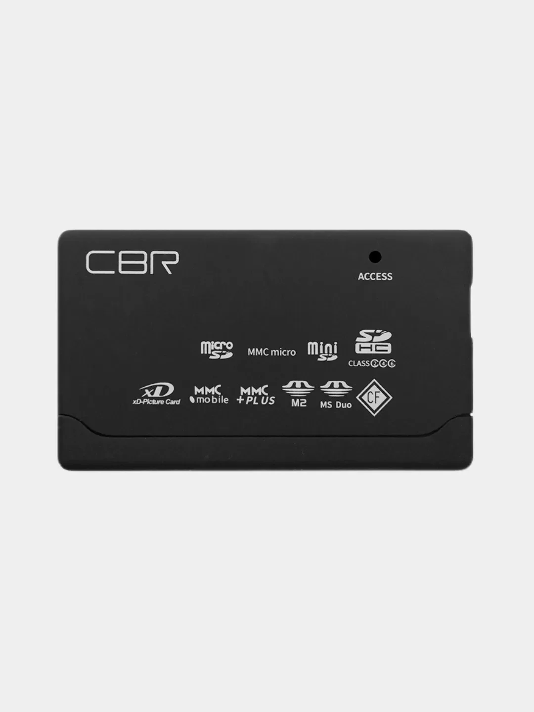 Черный картридер внешний USB 2.0 CBR CR-455, All-in-one, SDHC, для чтения/записи карт памяти