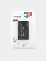 Черный картридер внешний USB 2.0 CBR CR-455, All-in-one, SDHC, для чтения/записи карт памяти