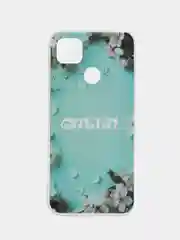 Бирюзовый чехол Xiaomi Redmi 10A, Redmi 9C, Сяоми Редми 10А, Редми 9С с рисунком