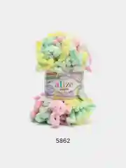 Молочный пряжа Alize Puffy Color, петельки большие, 100 г, 9 м