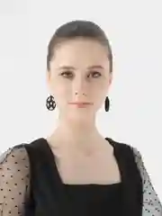 Серьги чёрные "Пентаграмма"