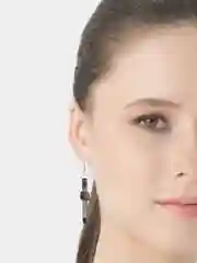 Серьги черные "Крест"