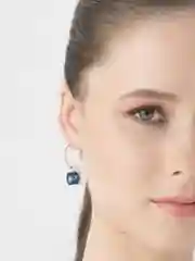 Синий серьги женские с камнем