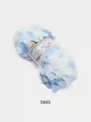Небесно-голубой пряжа Alize Puffy Color, петельки большие, 100 г, 9 м