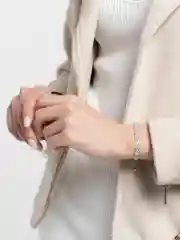 Бронзовый женский браслет, с сердцами, стразами, с горным хрусталём