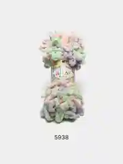 Прозрачный пряжа Alize Puffy Color, петельки большие, 100 г, 9 м