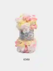 Светло-жёлтый пряжа Alize Puffy Color, петельки большие, 100 г, 9 м