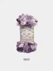Фиолетовый пряжа Alize Puffy Color, петельки большие, 100 г, 9 м
