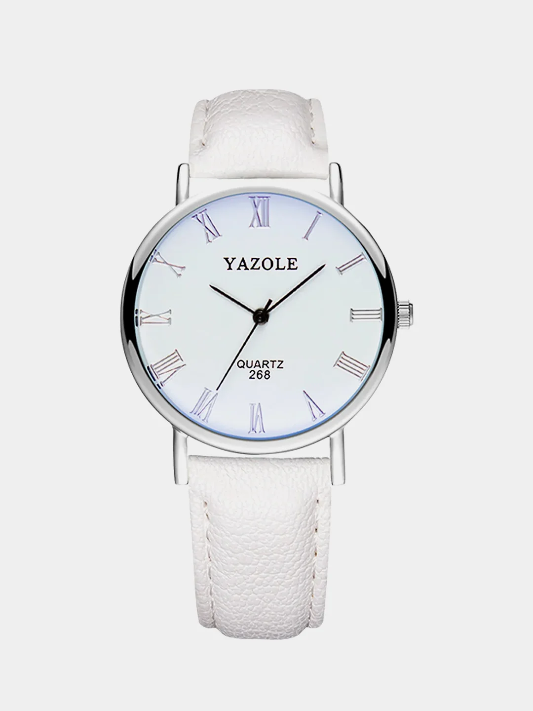 Белый часы унисекс Yazole 268, в подарочной коробке-шкатулке