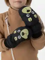 Черный детские варежки