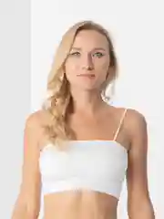 Белый топ лиф, на бретелях, женский, базовый