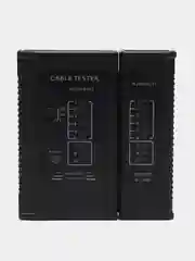 Черный тестер сетевого LAN интернет кабеля RJ45 и телефонного кабеля RJ11