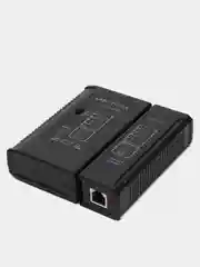 Черный тестер сетевого LAN интернет кабеля RJ45 и телефонного кабеля RJ11
