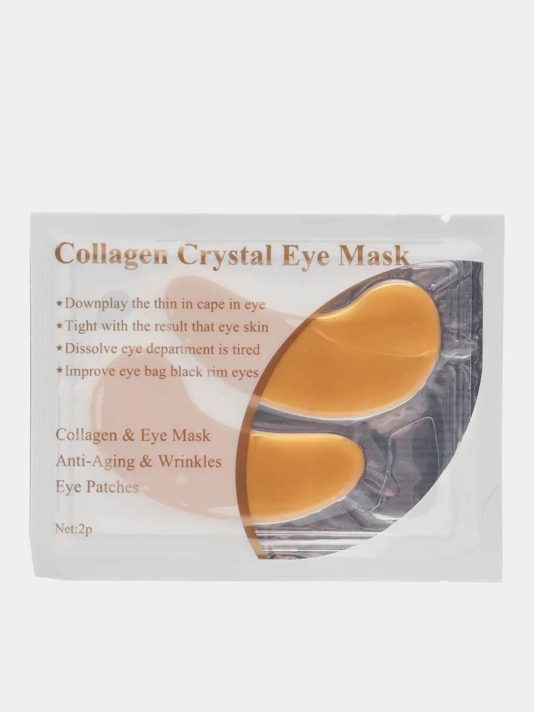 Бронзовый патчи для глаз White Crystal Eye Mask, увлажняющие, с белым коллагеном