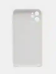 Белый чехол для iPhone (Айфон) 11 со стеклянной панелью