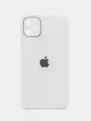 Белый чехол для iPhone (Айфон) 11 со стеклянной панелью
