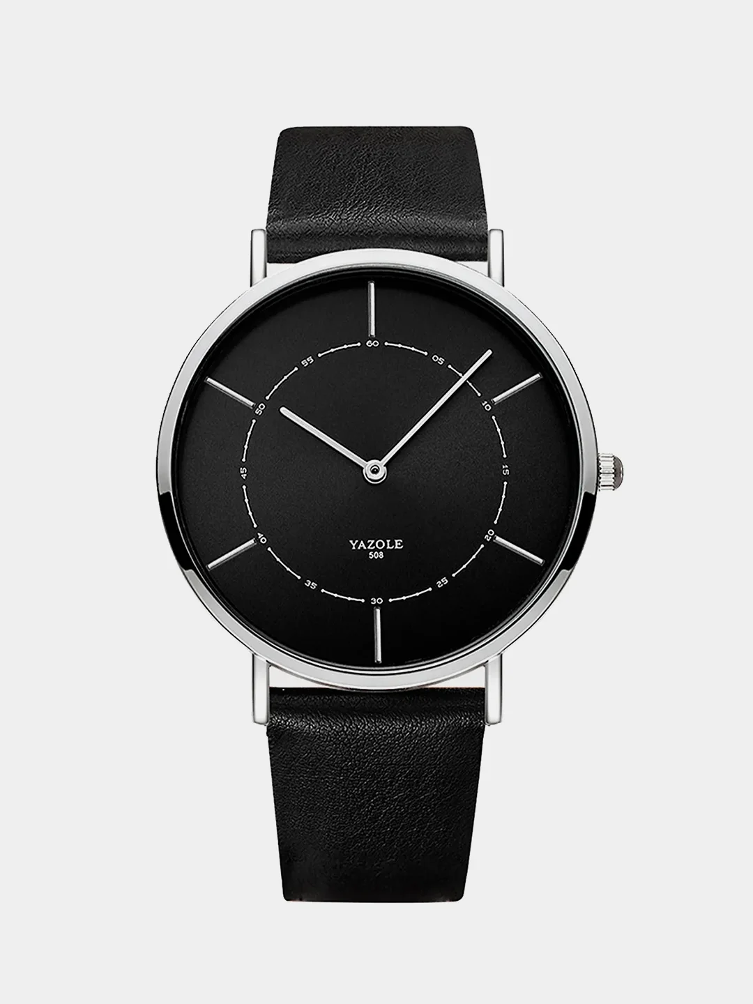 Серый мужские часы Yazole 508 в подарочной коробке-шкатулке