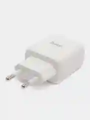 Белый сетевое зарядное устройство Hoco N5 + Type-C to Lightning Быстрая зарядка QC3.0 PD 20W