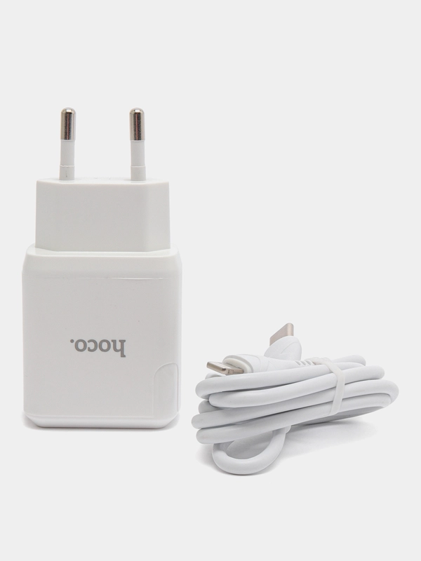 Сетевое зарядное устройство Hoco N5 + Type-C to Lightning Быстрая зарядка QC3.0 PD 20W
