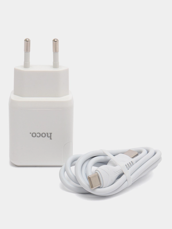 Сетевое зарядное устройство Hoco N5 + Type-C to Type-C Быстрая зарядка QC3.0 PD 20W