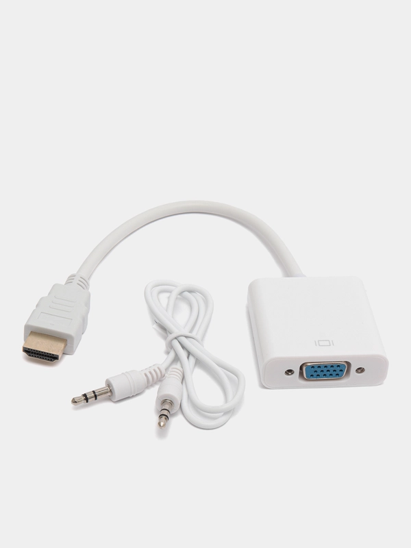 Адаптер Конвертер HDMI to VGA + AUX кабель