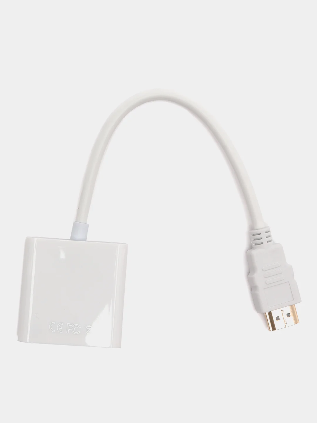 Белый адаптер Конвертер HDMI to VGA + AUX кабель