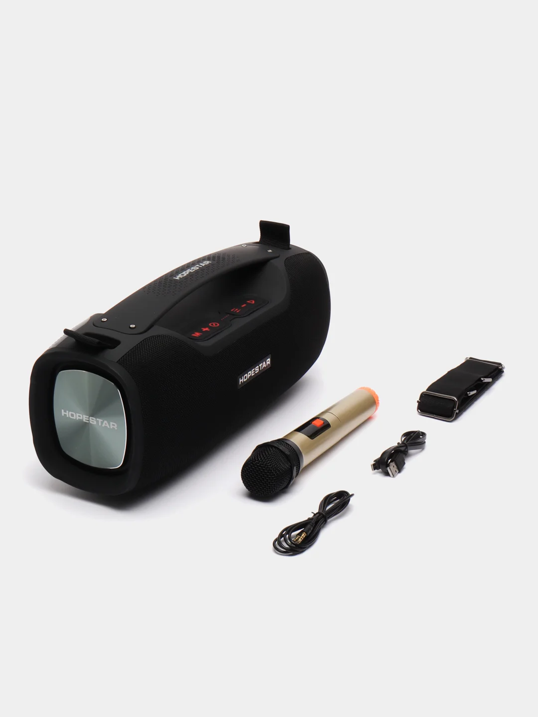 Черный портативная колонка Hopestar A6Pro, 55W с микрофоном