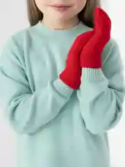 Голубой варежки детские