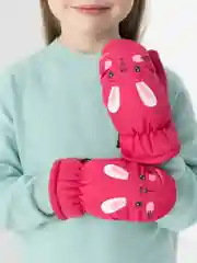 Пастельно-коралловый детские варежки