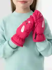 Пастельно-коралловый детские варежки