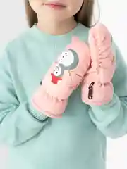 Розовый детские варежки