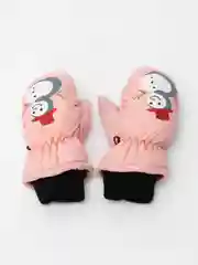 Розовый детские варежки