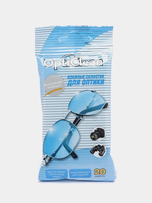 Влажные салфетки для оптики OptiClean 20