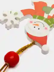 Розовый новогодняя ёлочная игрушка из дерева, Подвеска - украшение на ёлку