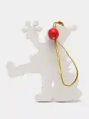 Розовый новогодняя ёлочная игрушка из дерева, Подвеска - украшение на ёлку