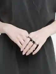 Черный кольца женские, набор из 3 штук