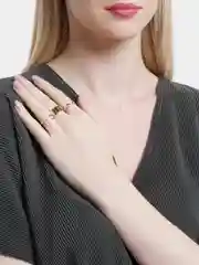 Золотой кольца женские, набор из 3 штук