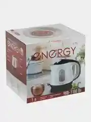 Чайник ENERGY E-275, 1100Вт, 1л, пластик, бело-черный