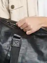 Черный спортивная дорожная сумка, из экокожи, с отделением для обуви