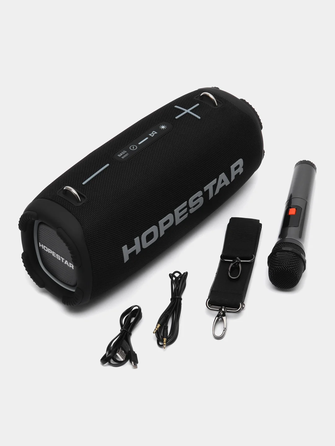 Черный портативная акустика Hopestar A6Max 80W с микрофоном
