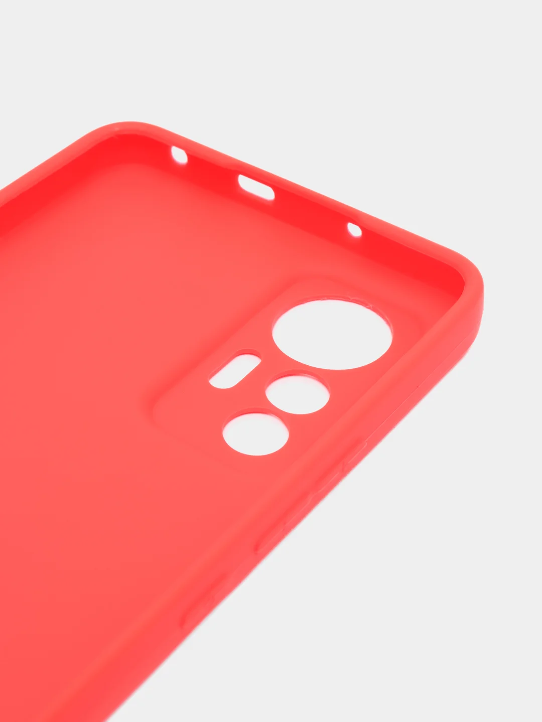 Красный чехол силиконовый Xiaomi 12 Lite (Сяоми 12 Лайт), матовый