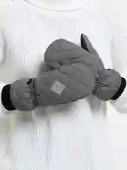 Серый варежки женские, краги, теплые, непромокаемые