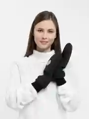 Черный варежки женские, краги, теплые, непромокаемые