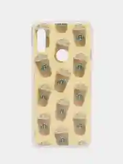 Бежевый чехол Honor 8A / 8A Prime / Huawei Y6 2019 / Y6 Prime 2019 с рисунком Игра в кальмара