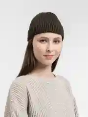 Оливковый шапка бини, вязаная, унисекс