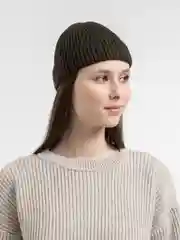 Оливковый шапка бини, вязаная, унисекс